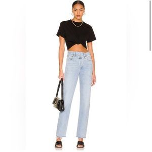 AGOLDE Criss Cross Straight Jeans in Dimension Wash
